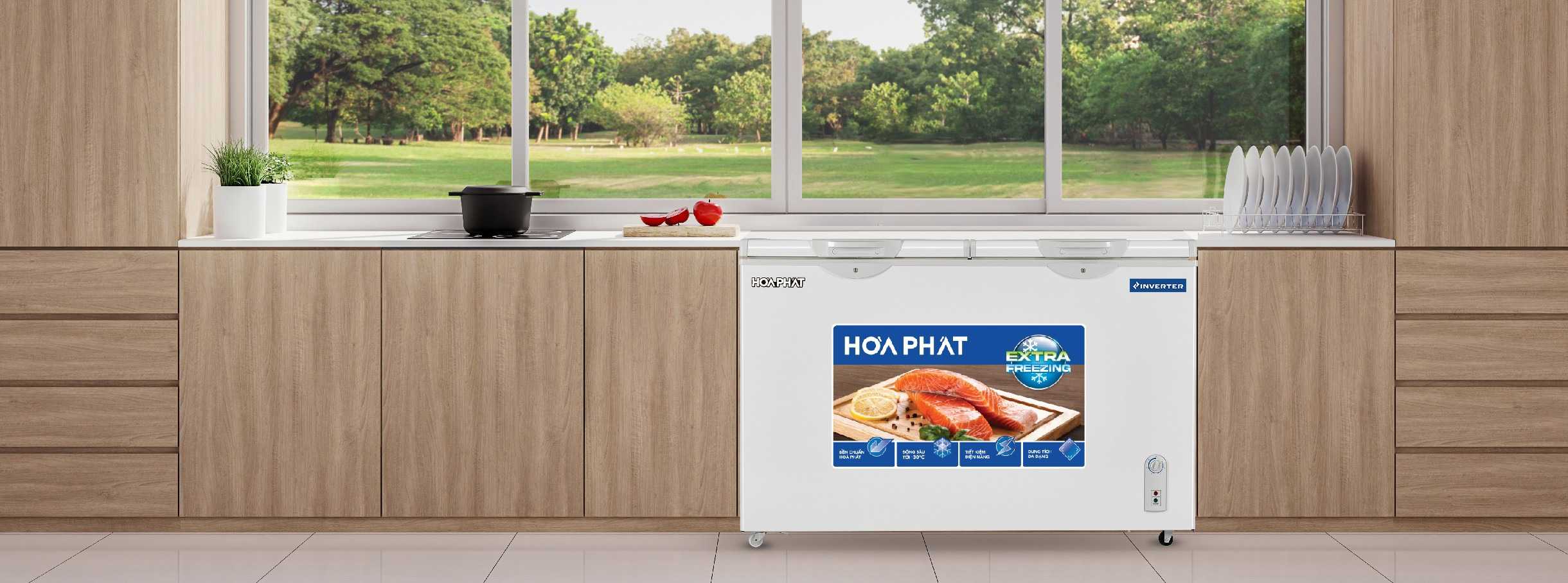Tủ bảo quản 1 ngăn Hòa Phát Inverter 352L HPF- AD8352